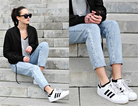 girl wearing adidas superstar